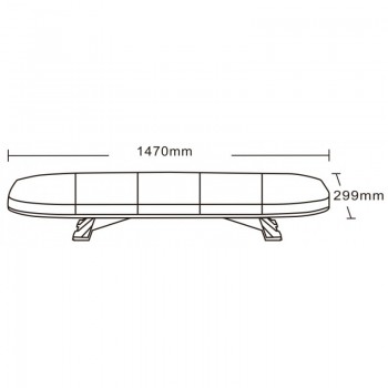LED SVETLOBNI OPOZORILNI BLOK ORANŽEN 1500mm