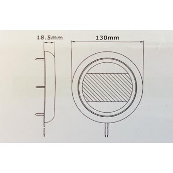 LED INTERNA SVETILKA 10-30V, 25,5W, 3000K - STIKALO NA DOTIK