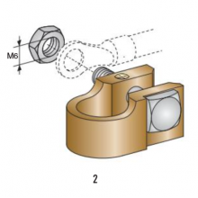 LITA KLEMA ZA BATERIJO IZ MEDENINE -PAR (+) IN (-)
