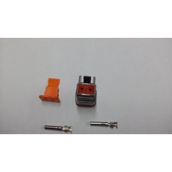 4042 Deutsch konektor 2 polni z ženskimi končniki in zaklopom