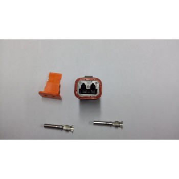 4042 Deutsch konektor 2 polni z ženskimi končniki in zaklopom