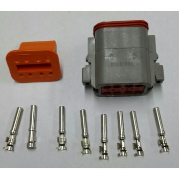 4048 Deutsch konektor 8 polni z ženskimi končniki in zaklopom