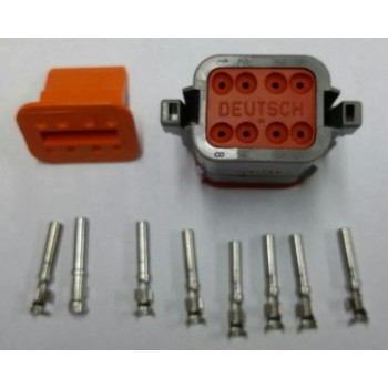 4048 Deutsch konektor 8 polni z ženskimi končniki in zaklopom