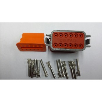 4049 Deutsch konektor 12 polni z ženskimi končniki in zaklopom