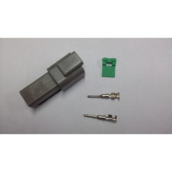 4052 Deutsch konektor 2 polni z moškimi končniki in zaklopom