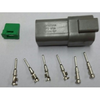 4056 Deutsch konektor 6 polni z moškimi končniki in zaklopom