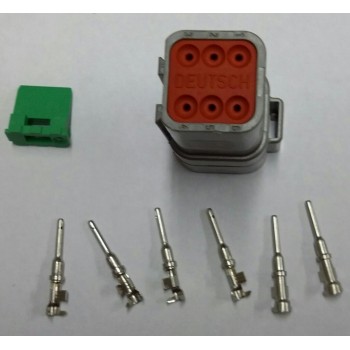 4056 Deutsch konektor 6 polni z moškimi končniki in zaklopom