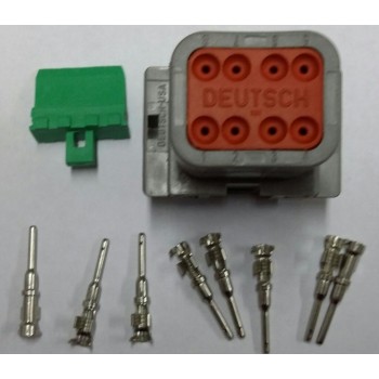 4058 Deutsch konektor 8 polni z moškimi končniki in zaklopom