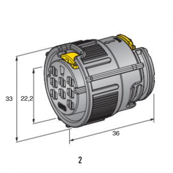 ženski RC 280 konektor  8-pol