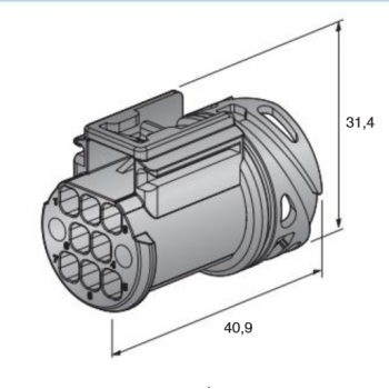 moški RC 280 konektor 8-pol