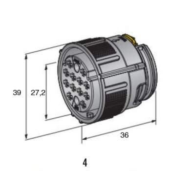 ženski RC 280 konektor  12-pol
