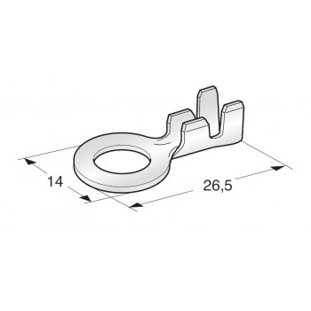 OČESNA SPONKA STDL26 3÷6mm2 M6