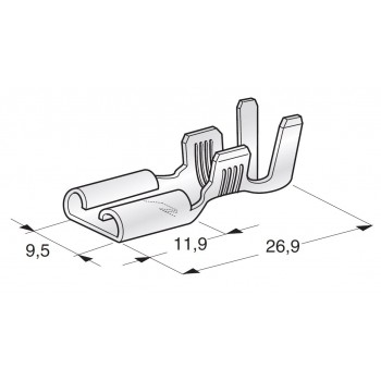 KABELSKI KONČNIK FASTON F950 WITH LOCKING NOTCH 1101720