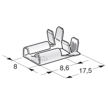 KABELSKI KONČNIK FASTON F800 FLAG WITH LOCKING NOTCH 1101680