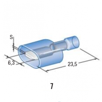 T-konektorska hitra sponka - modra
