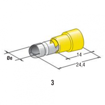 moški kabelski konektor BULLET MD5