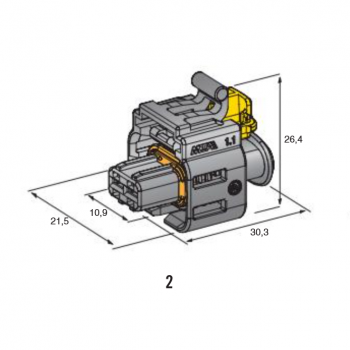 ŽENSKI KONEKTOR C280 2 POL ZA JPT KONČNIKE