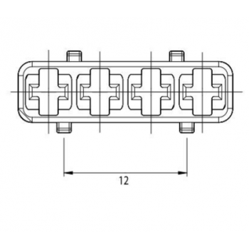 KONEKTOR HP6 ŽENSKI 4 POL COD. 1