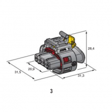KONEKTOR HP6 ŽENSKI 4 POL COD. 1 KONEKTOR HP6 ŽENSKI 4 POL COD. 1