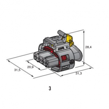 KONEKTOR HP6 ŽENSKI 4 POL COD. 1