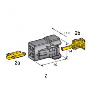 POLARIZIRANI KONEKTOR 2 POL ŽENSKI