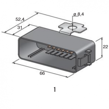 moški konektor za maso 24-polni
