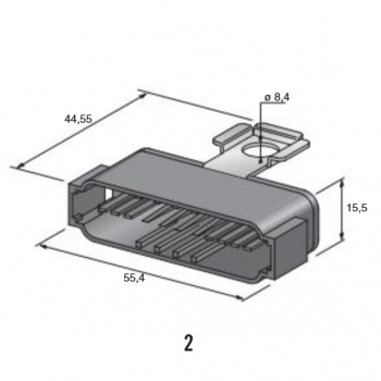 moški konektor za maso TCK 12S 18-polni