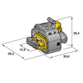 KONEKTOR C 280 3 POL ŽENSKI 5mm
