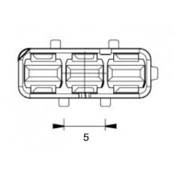 KONEKTOR C 280 3 POL ŽENSKI 5mm