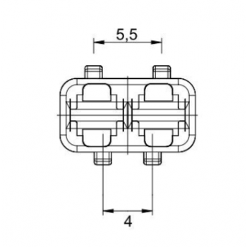 ŽENSKI KONEKTOR C280 2 POL ZA JPT KONČNIKE