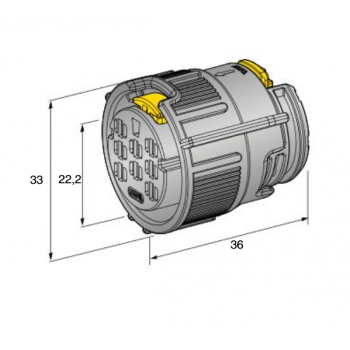 ženski RC 280 konektor 8-pol