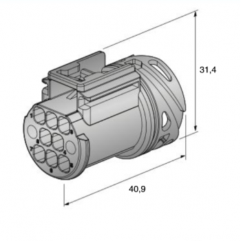 moški RC 280 konektor 8-pol