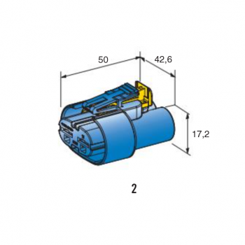 ŽENSKI VODOODPORNI KONEKTOR 2 POL - ČRNI