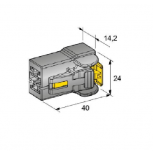 POLARIZIRANI MOČNOSTNI KONEKTOR 2 POL Z ZATIČEM
