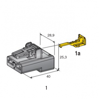 MOČNOSTNI KONEKTOR 2 POL MODRI