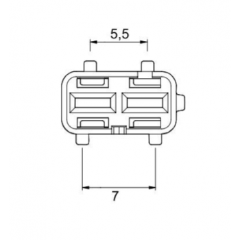 ŽENSKI KONEKTOR C280  2 POL ZA BDK IN BSK KONČNIKE