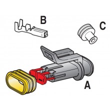 VODOTESNI KONEKTOR 2 POL ŽENSKI SUPERSEAL 1,5