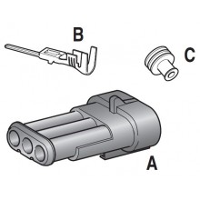 VODOTESNI KONEKTOR 3 POL MOŠKI SUPERSEAL 1,5