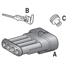 VODOTESNI KONEKTOR 4 POL MOŠKI SUPERSEAL 1,5