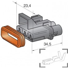 VODOTESNI KONENTOR ŽENSKI SEAL 2.8 3 POL