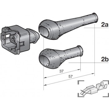 JT VODOTESNI KONEKTOR ŽENSKI 2 POL