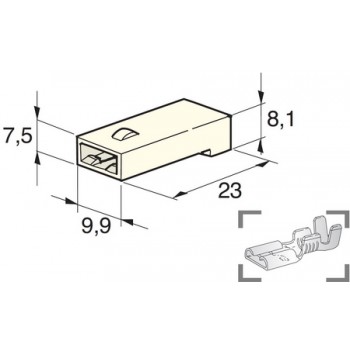 KONEKTOR MULTIPLE 6,3 ŽENSKI