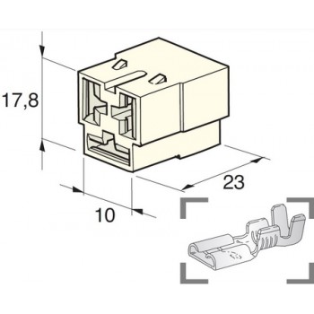 KONEKTOR MULTIPLE 6,3 T ŽENSKI 3 POL