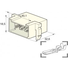 KONEKTOR MULTIPLE 6,3 MOŠKI 8 POL Z ZATIČEM