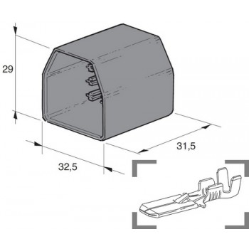 KONEKTOR MULTIPLE 6,3 MOŠKI 11 POL