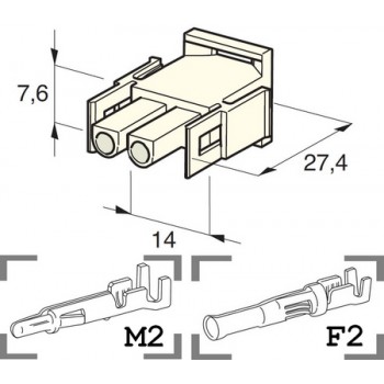 KONEKTOR MATE-N-LOCK 2 POL