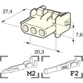 KONEKTOR MATE-N-LOCK 3 POL