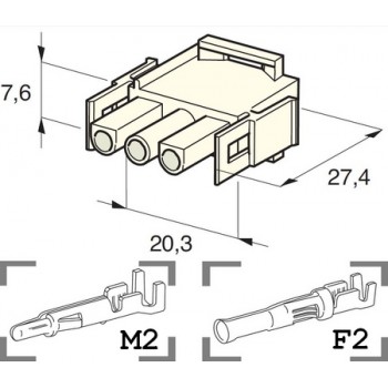 KONEKTOR MATE-N-LOCK 3 POL