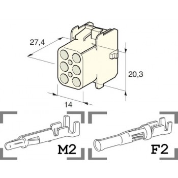 KONEKTOR MATE-N-LOCK 6 POL