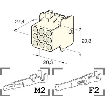 KONEKTOR MATE-N-LOCK 9 POL